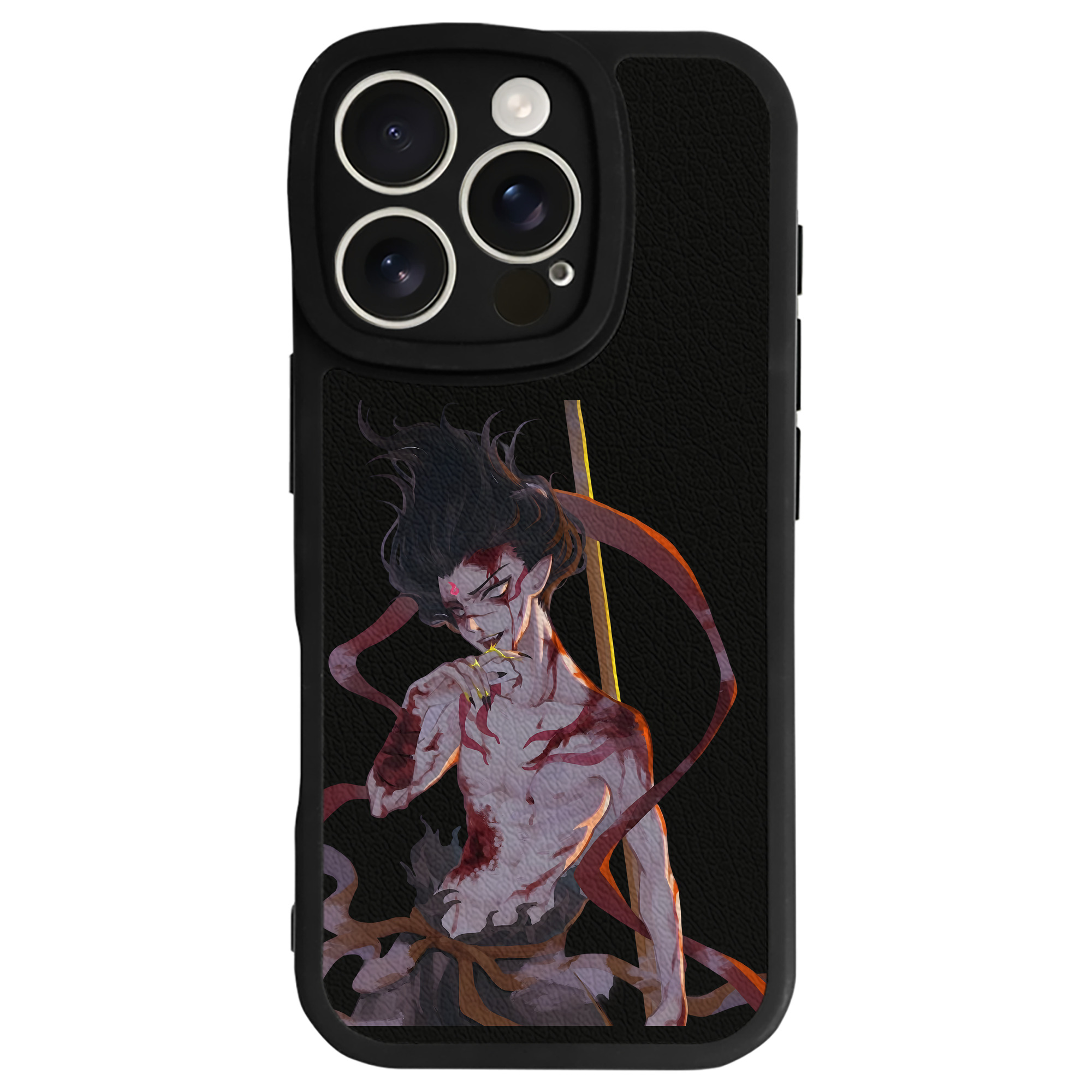 （画像用） Ne Zha 2 ナタ 魔童の大暴れ 【iPhone 16シリーズ対応】シリコンスマホケース（レザー調） 材質：シリコン